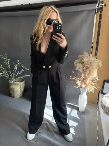 Kostýmek Style zlaté knoflíky-černý