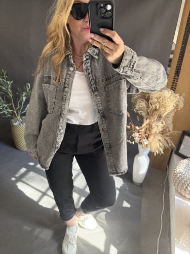 Džínová košile-šedá