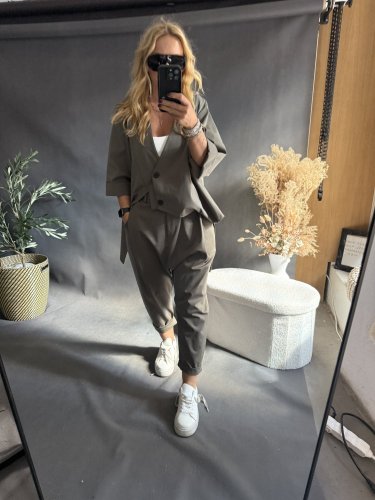 Nohavice SUN bez gombíka do 3XL-khaki