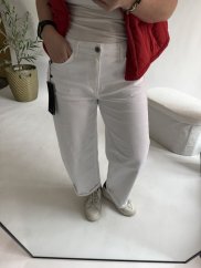 Džínsy New York--elastické, pohodlné-bílé