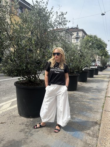 Nohavice široký strih SUN-UNI veľkosť-bielá