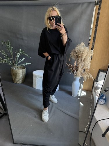 Kalhoty nasrávací Tencil-černá