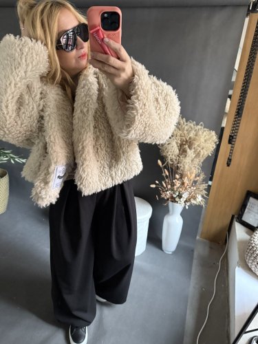 Kabát Teddy-béžový