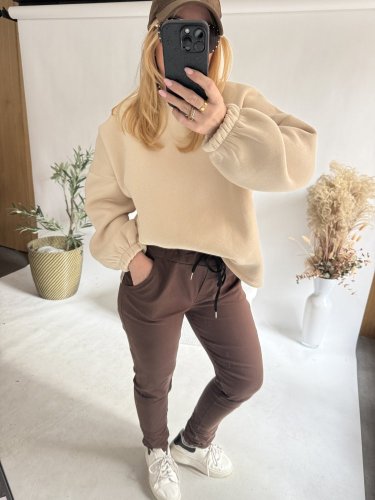 Kalhoty Nice-hnědé