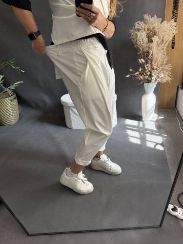 Nohavice SUN bez gombíka do 3XL biele