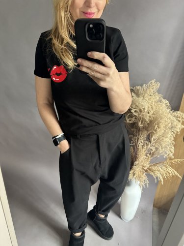 T-shirt Kiss-čierné