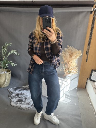 Košile kostkovaná-modrá