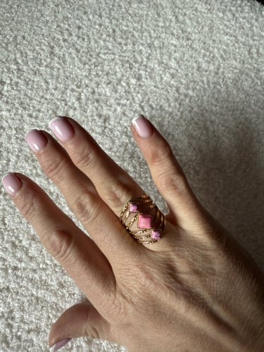 Prsteň Stainless Steel s nastaviteľnou veľkosťou-ružový