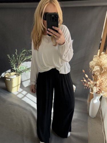 Nohavice Style-viskoza-čierné