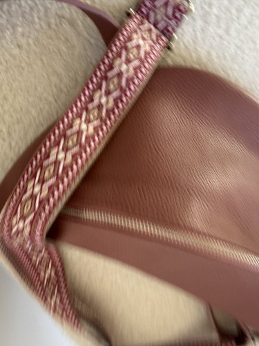 Popruh ku kabelke alebo ku Set Cupholder-strieborné kovani-Maroo pink