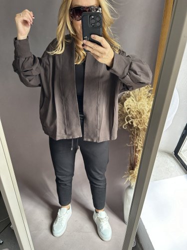 Kardigan bavlněná Aura-hnědá