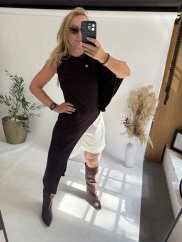 Top Loriane asymetrický-hnědé
