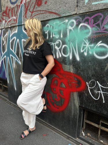 Nohavice široký strih SUN-UNI veľkosť-bielá