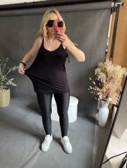 Tílko na postavu BIG špagetové ramínka na M-3XL-černé