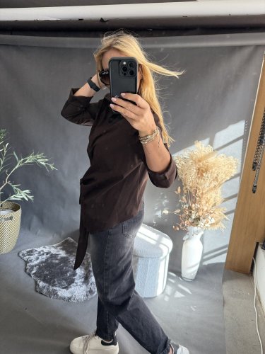 Košile Sun na suk-hnědá