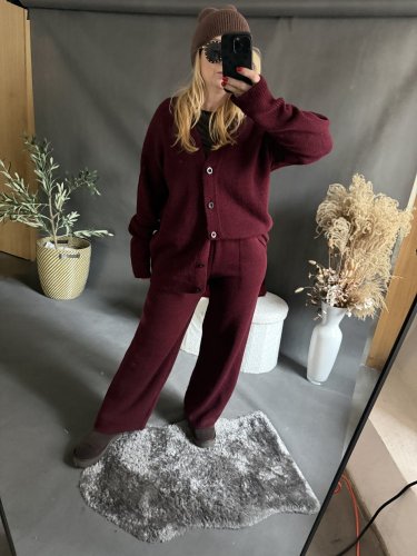 Set svetrový GUSTO-bordeaux