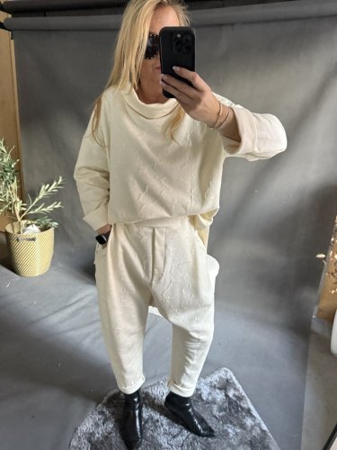 Set mikina a nohavice SUN-béžová
