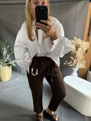 Košile oversize rukáv-bílá