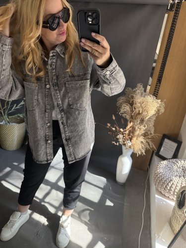 Džínová košile-šedá