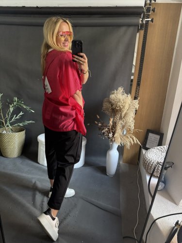 Halenka Sun průhledná Lyocel-fuchsie