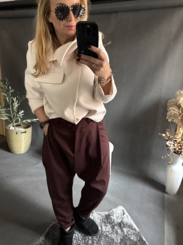 Nohavice Blair bavlnené- vínové