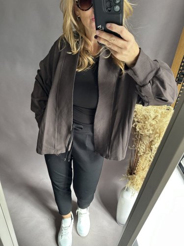 Kardigan bavlněná Aura-hnědá