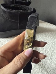 Opasok kožený posuvný so zlatou sponou-broušený čierný