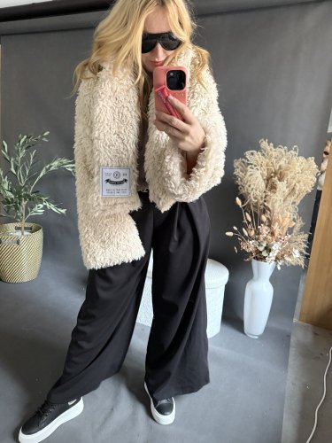 Kabát Teddy-béžový