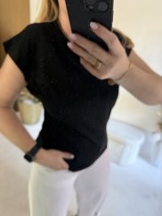Tričko basic bavlnené-XS-L-čierné