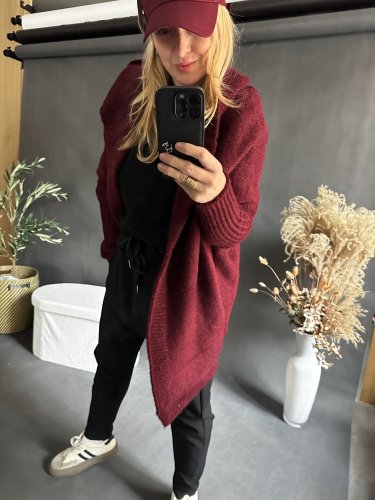 Cardigan Sempre-vínový