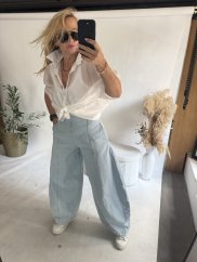 Jeans Barrel s vysokým pasem