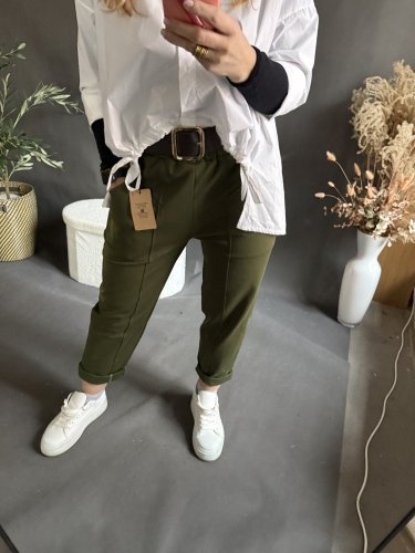 Nohavice Italian zelené