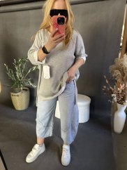 Tričko oversize NEOPREN šedé