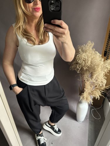 Top s vypchávkami-tie sa dajú vybrať-bielá