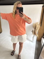 Tričko Lorene oversize-merunka