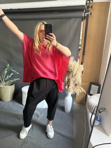 Halenka Sun průhledná Lyocel-fuchsie