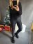 BODYSLIM LEGÍNY S PROŠITÍM a zipem - ČERNÁ- - Velikost: S