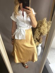 Saténová sukňa Amber- zlatá