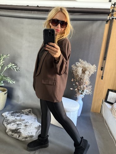 Sako basic na postavu XS-XL-hnědé