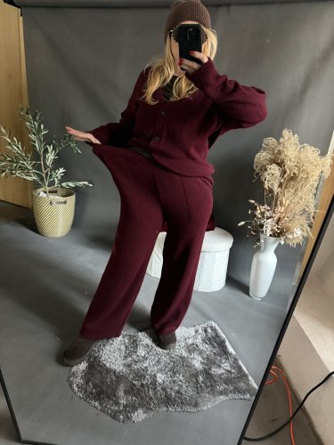 Set svetrový GUSTO-bordeaux