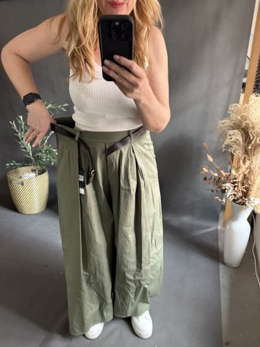 Kalhoty Pantagonna ve stylu sukně -khaki