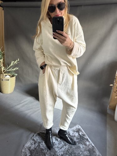 Set mikina a nohavice SUN-béžová