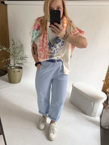 Nohavice Luisa Baloon-modré