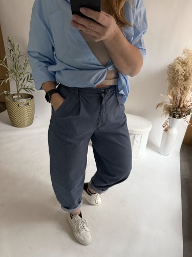 Nohavice v štýle Jeans modré-veľkosť 36 a 38