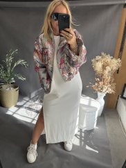 Šaty Basic dlouhé-bílé neprůhledné