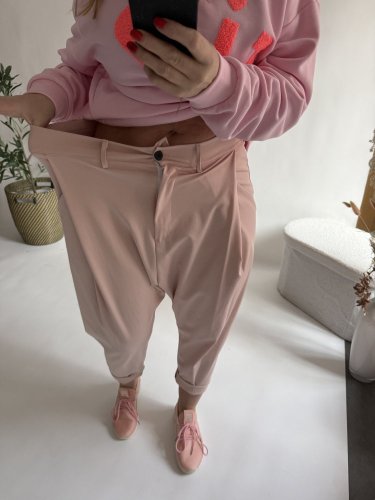 Nohavice Blair bavlnené— pudr