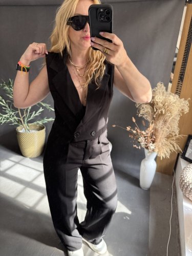 Nohavice s vestou Kirsten-čierný