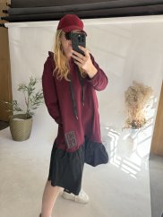 Šaty Home-čierne-bordeaux