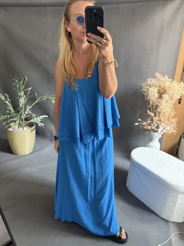 Set sukne a volániky-blue