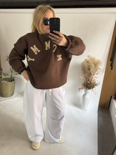 Mikina Mommy-hnědá